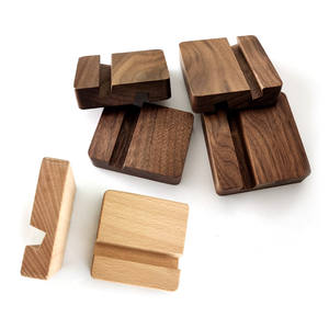 Soporte para teléfono de madera personalizado grabado logotipo ecológico a granel barato - Product Image 6