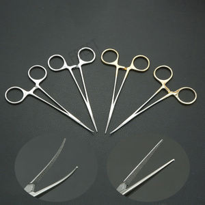 Kualitas Terbaik mikro vaskular Forceps siku kelopak mata ganda 12.5cm baja tahan karat Manual kosmetik plastik kantong halus hemostatik - Product Image 1