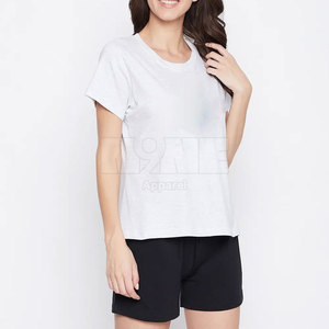 Best Price 100% Cotton <b>Women's</b> Casual <b>Short</b> <b>Sets</b> Custom Logo <b>T</b> <b>Shirt</b> High Quality for Online Sale - Product Image 2