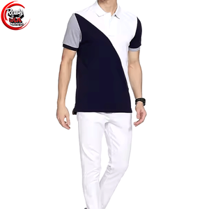 Vente en gros Polo 100% coton de qualité supérieure pour homme, design personnalisé en blocs de couleurs, manches courtes élégantes, été long et confortable - Product Image 3