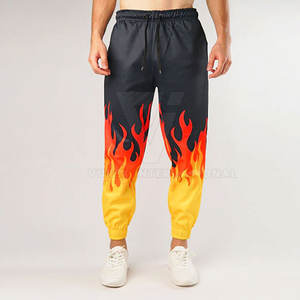 Nueva llegada de alta calidad, pantalón para correr de algodón transpirable, diseño personalizado, ligero, informal, recto, patrón, cintura media para hombres - Product Image 3