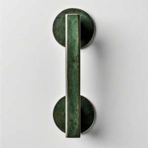 AuraGrip Door Majestic Aura Premium Door Pull en negro mate y dorado para puertas de madera de alta gama - Product Image 2