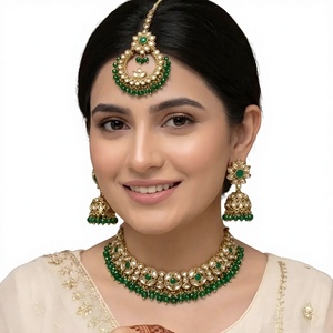 2026 Trending Bohemian Christian Gold Plated Turquoise <b>Stud</b> Necklace Vintage Jewelry <b>Set</b> for Wedding & Party - Product Image 1