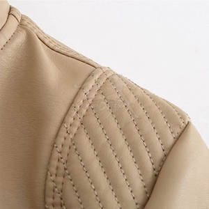 Venta al por mayor chaqueta de cuero de moda de las mujeres chaqueta de cuero de la PU de alta calidad chaqueta de cuero - Product Image 6