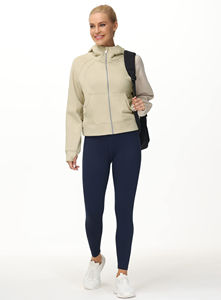 OEM Service personnalisé bouffée impression hiver lourd 100% coton vierge intégral fermeture éclair anti-boulochage respirant sweats à capuche pour femmes - Product Image 6