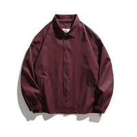 Veste de travail coupe-vent grande taille personnalisée avec logo imprimé, coupe ample, tenue d'équipe pour entraîneurs, style formel, service OEM pour le printemps