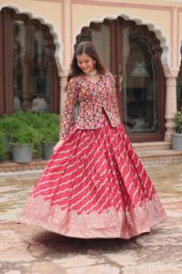 Dernier designer broderie lourde Jarkan Work Lehenga Suit pour femmes Style traditionnel indien Vêtements pour mariages Festival Prix - Product Image 2