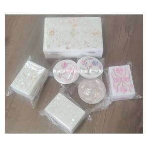 Nouveau matériau meilleur produit de fantaisie classique boîte d'incrustation de marbre avec incrustation de nacre travail fait à la main pour l'article de cadeau de Thanksgiving - Product Image 1