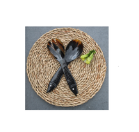 Bol en corne de buffle cuillère à salade pour de multiples utilisations cadeau bol à salade fait main stockage de fruits maison vaisselle top vente