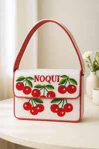 Monederos de cerezas con cuentas, bolso de cuentas personalizado, bolso de mano personalizado, bolso de cerezas bordado, bolso de mano con cuentas de cerezas, - Product Image 4