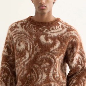 Pulls pour hommes de haute qualité personnalisés, 100% coton, design OEM, anti-rétrécissement, vêtements décontractés d'hiver, col rond - Product Image 4