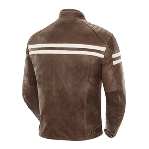 Men's Genuine Black & Orange Leather Racing Motorbike Jacket Having Protections Windproof Riding Motorcycle Jacket For Men - Product Image 4