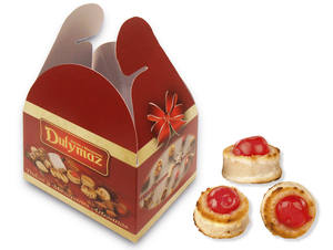 Spain-Made <b>Sweety</b> Healthy Daily Snacks Marzipan Candied Cherry Almond with Solid Chocolate Premium Case 300g Good for Health - Product Image 3