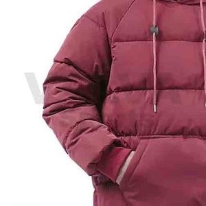 Chaqueta de burbuja de hombre elegante de calle alta personalizada diseño de logotipo frontal de invierno con cuello levantado de lona transpirable de gran tamaño - Product Image 2