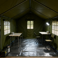 Tente de secours d'urgence en toile, portable, respirante, pour l'extérieur, quatre saisons, imperméable, installation rapide, temporaire, pour tremblements de terre et inondations