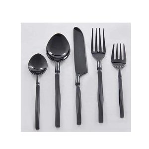 Ensemble de couverts en argent Offre Spéciale, service de couverts en acier inoxydable avec poignée colorée, poli miroir, service de vaisselle pour hôtel - Product Image 3