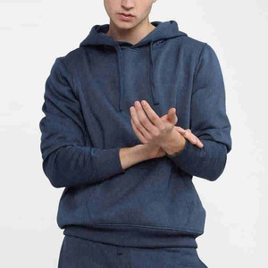 Nouveau modèle de sweats à capuche décontractés pour hommes, couleur unie, en coton, respirants, vente à chaud - Product Image 2