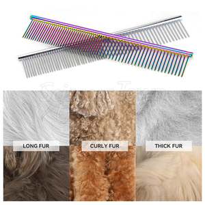 Custom Logo Pet Metal <b>Comb</b> for Cats and Dogs with Anti Rust Finish and Smooth Rounded Teeth - Product Image 5