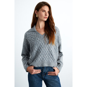 Suéter de Punto Reciclado con Cuello en V para Mujer GRIMELANGE NIPUR - Product Image 1