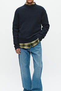 Suéter cómodo de moda Borgoña elegante para hombres 100% algodón suave perfecto para ropa informal con logotipo personalizado y bordado - Product Image 5