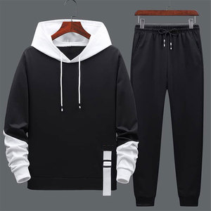 Nouvel ensemble de survêtement décontracté 2 pièces pour homme : sweat à capuche, pantalon et veste de sport - Product Image 2
