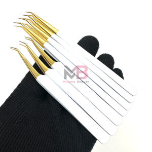 แหนบต่อขนตาสแตนเลส ปลายแหลมสีตามสั่ง เครื่องมือต่อขนตาแบบปรับแต่งได้ - Product Image 3