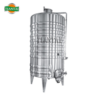Cuves de fermentation de vin en acier inoxydable de qualité alimentaire 1000L à paroi simple avec chemise de refroidissement et bande de refroidissement