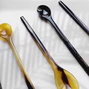 Cucharas decorativas de cuerno 100% hechas a mano, pulido de espejo para el hogar, Hotel, restaurante, fiesta, servicio económico con artesanías de media luna - Product Image 3
