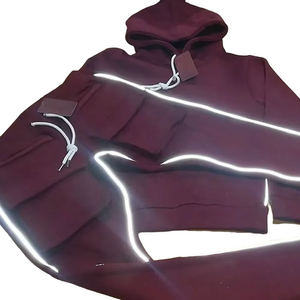 ชุดวอร์มชุดกีฬาแนวสตรีทสำหรับผู้ชายและผู้หญิงชุดกีฬาแฟชั่นมีกระเป๋าสะท้อนแสง - Product Image 3