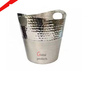 Dernier modèle de forme ronde finition dorée seau à glace refroidisseur de vin pour bar restaurant - Product Image 2