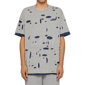 Service OEM T-shirt ample uni imprimé sur mesure pour homme 100% coton écologique à séchage rapide respirant en gros - Product Image 2