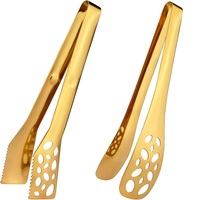 MS Design – ensemble de 2 pinces en métal pour cuisine, pour aliments grillés, pour poulet, pour Buffet, fête intérieure et extérieure