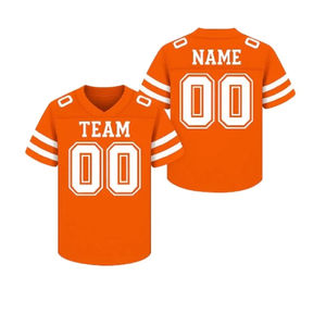 Camiseta de Fútbol Personalizada con Nombre y Número Personalizados, Camiseta de Fútbol Americano con Cuello en V, Unisex, Deportiva - Product Image 6