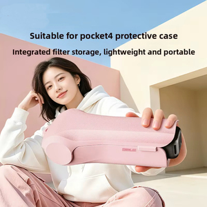 เคสกล้องแอคชั่นสีชมพูแบบพกพาพร้อมสายคล้องข้อมือ, อุปกรณ์เสริมฝาครอบป้องกัน ABS สำหรับกล้องดีไอโอ สมอ พ็อคเก็ต 4 - Product Image 2