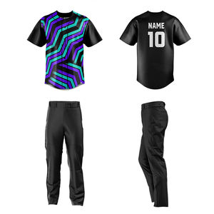 Tenues de baseball personnalisées de haute qualité, respirantes, 100% polyester, vêtements de sport, séchage rapide, propriétés antibactériennes, logo personnalisé - Product Image 4