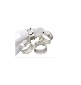 Rond de serviette antique en aluminium fait à la main en argent forgé accessoires décoratifs pour la maison design haut de gamme à bas prix - Product Image 3