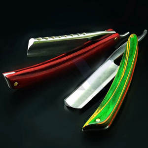 Rasoir droit à manche en bois, best-seller, acier inoxydable de haute qualité, couteau de barbier pour le rasage avec manche pliable - Product Image 2