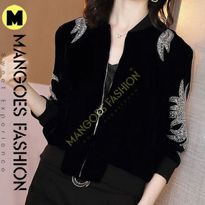 Stylish Fashion Spliced Zipper Casual Coats Women's Winter New Loose Korean <b>Tops</b> <b>Black</b> Jackets Cotton Filled Breathable - Product Image 3