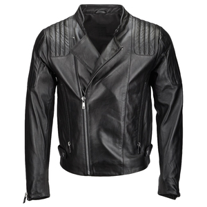 Chaqueta de Motociclista Casual Personalizada al por Mayor, Talla Europea, de Moda, de Cuero PU y Lona, Impermeable, Resistente al Viento, con Cremallera, Disponible en Existencia - Product Image 1
