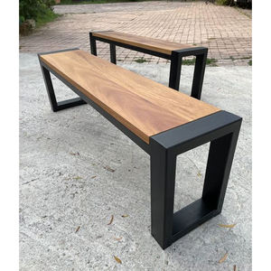 Banco de madera de teca minimalista, muebles modernos para jardín o restaurante y hoteles, gran oferta - Product Image 2