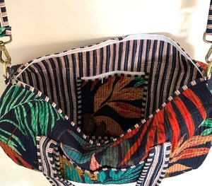 กระเป๋าสะพายไหล่ผ้าฝ้ายแบบเย็บปะติดปะต่อกันเป็นมิตรกับสิ่งแวดล้อมเดินทางอย่างยั่งยืนโยคะช้อปปิ้งชายหาดวีคเอนเดอร์ - Product Image 5