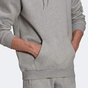 Sweat à capuche en polaire pour hommes, coupe régulière, 80% coton, 20% polyester, gris chiné moyen, hiver, manches longues - Product Image 5