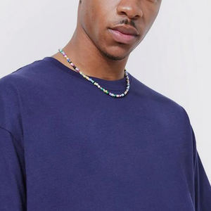 T-shirt uni de luxe pour homme avec col rond et impression DTG T-shirt unisexe avec logo personnalisé de votre marque - Product Image 2