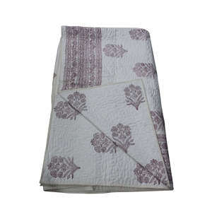 Premium Quality Traditional Style Handblock Print Cotton <b>Quilt</b> Summer Queen Double Bed Size <b>Handmade</b> Kantha Pattern for Home Use - Product Image 4