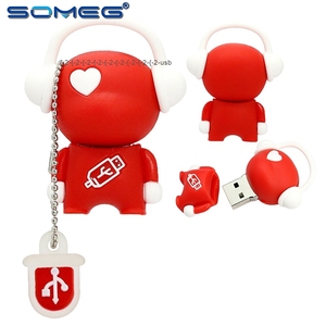 Bambola divertente cartone animato musicista <span class=keywords><strong>USB</strong></span> Flash 64GB musica carina uomo Memory Stick Pen Drive 4GB 8GB 16GB 32GB Pendrive U Disk - Product Image 6