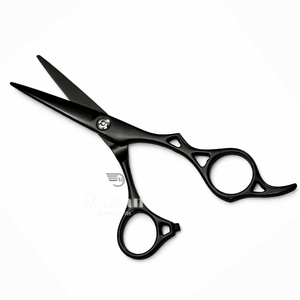 Ciseaux de coiffure professionnels en acier inoxydable noir mat, ciseaux de barbier ergonomiques, outil de coiffure de salon, lames aiguisées - Product Image 5
