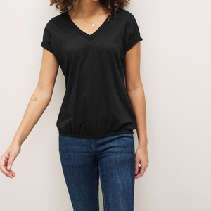 New Collection 2024 Best Quality Women's Hip Hop V-neck Chiffon Breathable Quick Dry T-shirts / Summer Hot <b>Sale</b> / Wholesale - Product Image 2