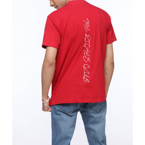 Venta al por mayor de Camisetas Personalizadas de verano para hombre 100% algodón cuello redondo transpirable de punto ropa de gran tamaño con patrón de letras - Product Image 4