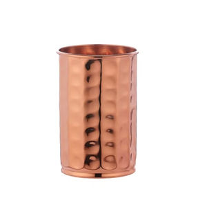Vaso martillado de cobre puro de 11,8 Oz, vaso de Metal ecológico para bebidas frías y experiencia de agua refrescante - Product Image 1