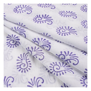 ผ้าคอตตอนเนื้อนุ่มพิมพ์ลายสีขาวและม่วงมาใหม่เหมาะสำหรับฤดูร้อน - Product Image 5